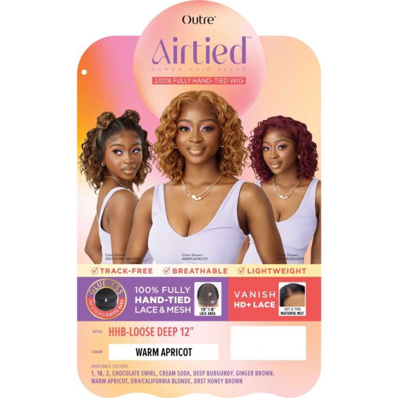 Outre Airtied Human Hair Blend 13X4 HD Lace Frontal Wig - HHB-Loose Deep 12" - Image 2