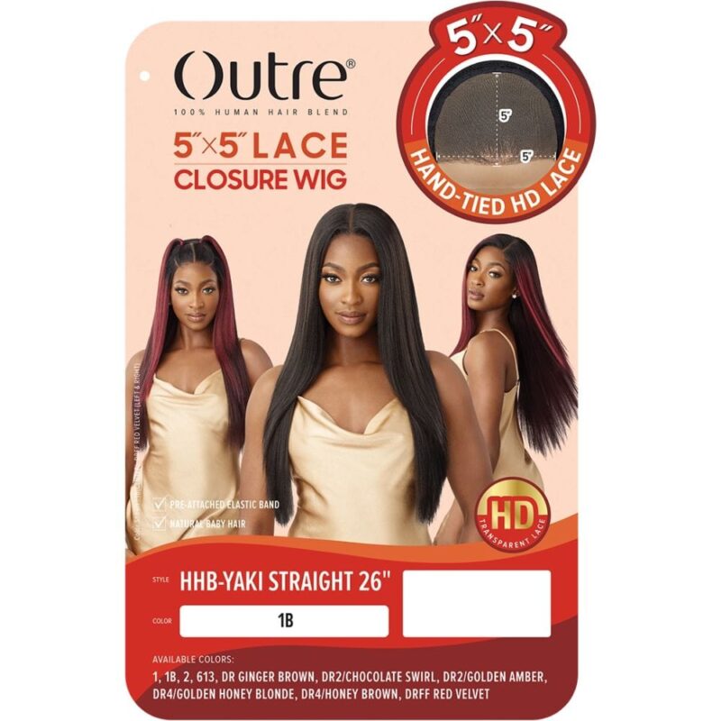 Outre 5x5 HD Lace Closure Wig - HHB Yaki Straight 26" - Image 6