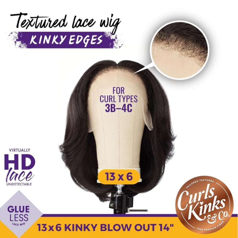 Sensationnel Kinky Edges 13x6 HD Lace Wig - Kinky Layered Blow Out 14" - Image 2