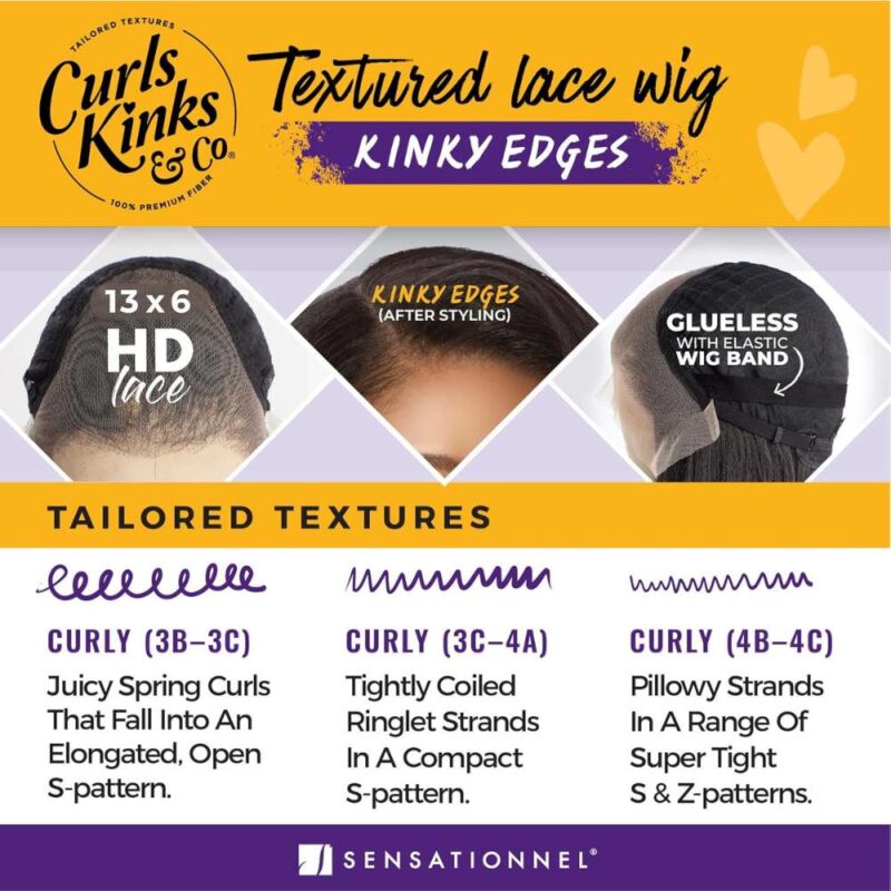 Sensationnel Kinky Edges 13x6 HD Lace Wig - Kinky Layered Blow Out 14" - Image 6