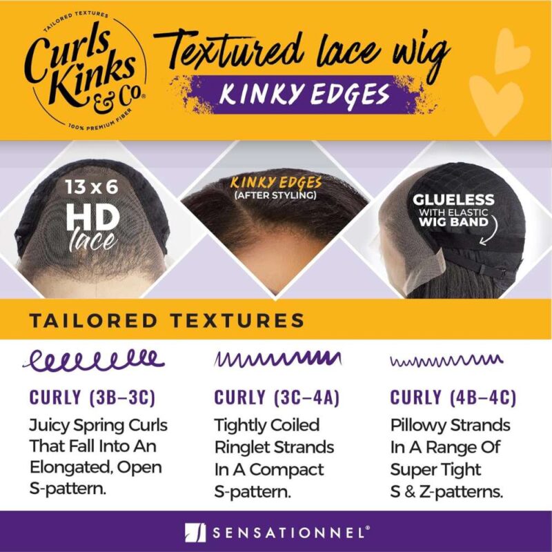Sensationnel Kinky Edges 13x6 HD Lace Wig - Kinky Layered Blow Out 22" - Image 6