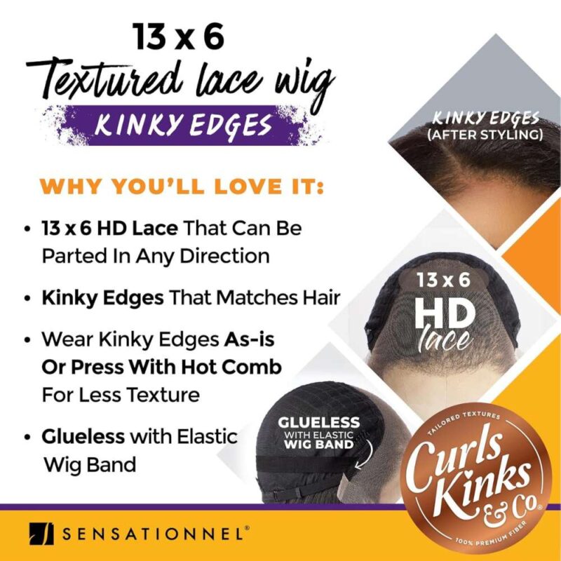 Sensationnel Kinky Edges 13x6 HD Lace Wig - Kinky Layered Blow Out 22" - Image 7