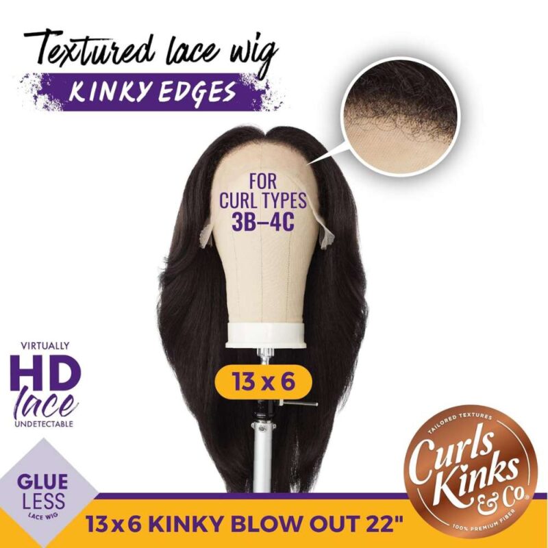 Sensationnel Kinky Edges 13x6 HD Lace Wig - Kinky Layered Blow Out 22" - Image 2